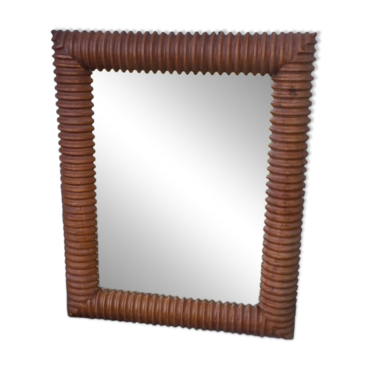 Carved wooden frame mirror