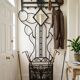 Art Deco coat rack wardrobe in wrought iron from the 1930s.