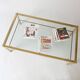 Glass and brass coffee table with gilded metal 1950-1970 MAISON JANSEN
