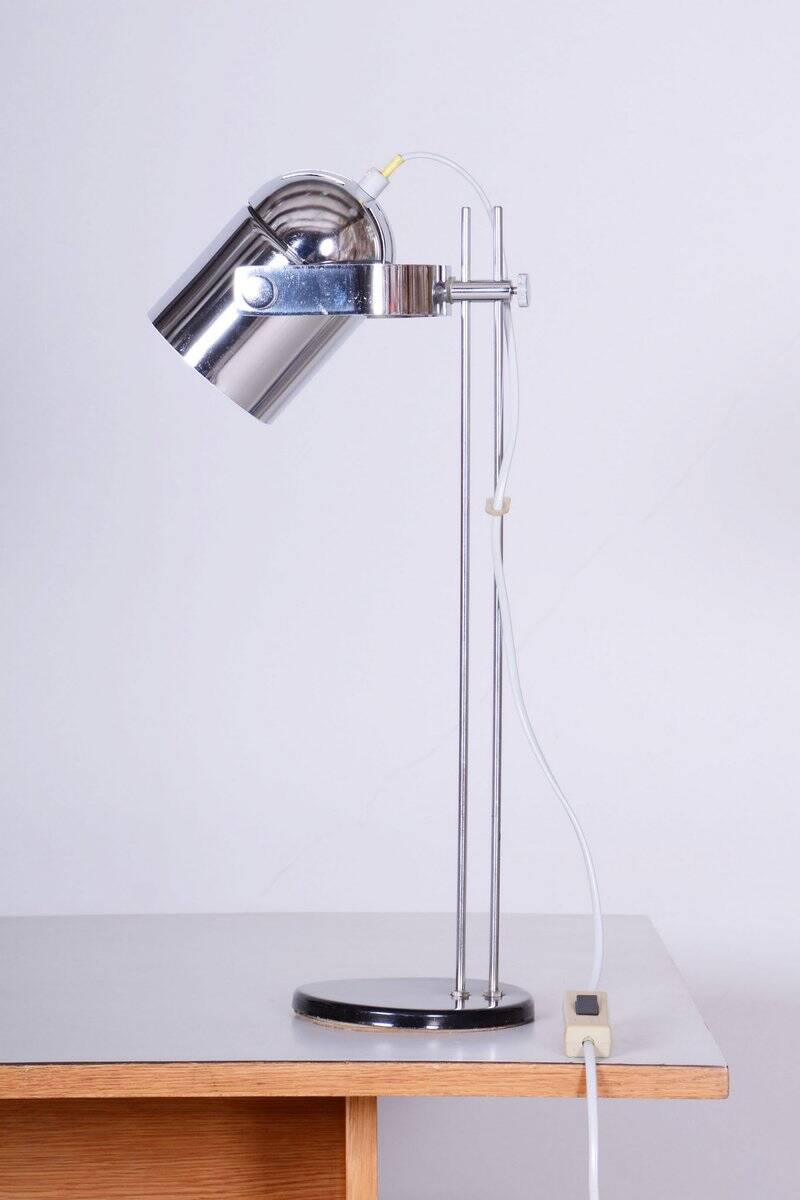 Mid-Century Modern Table Lamp in Chrome by J. Indra for Combi Lux, Czech, 1970s