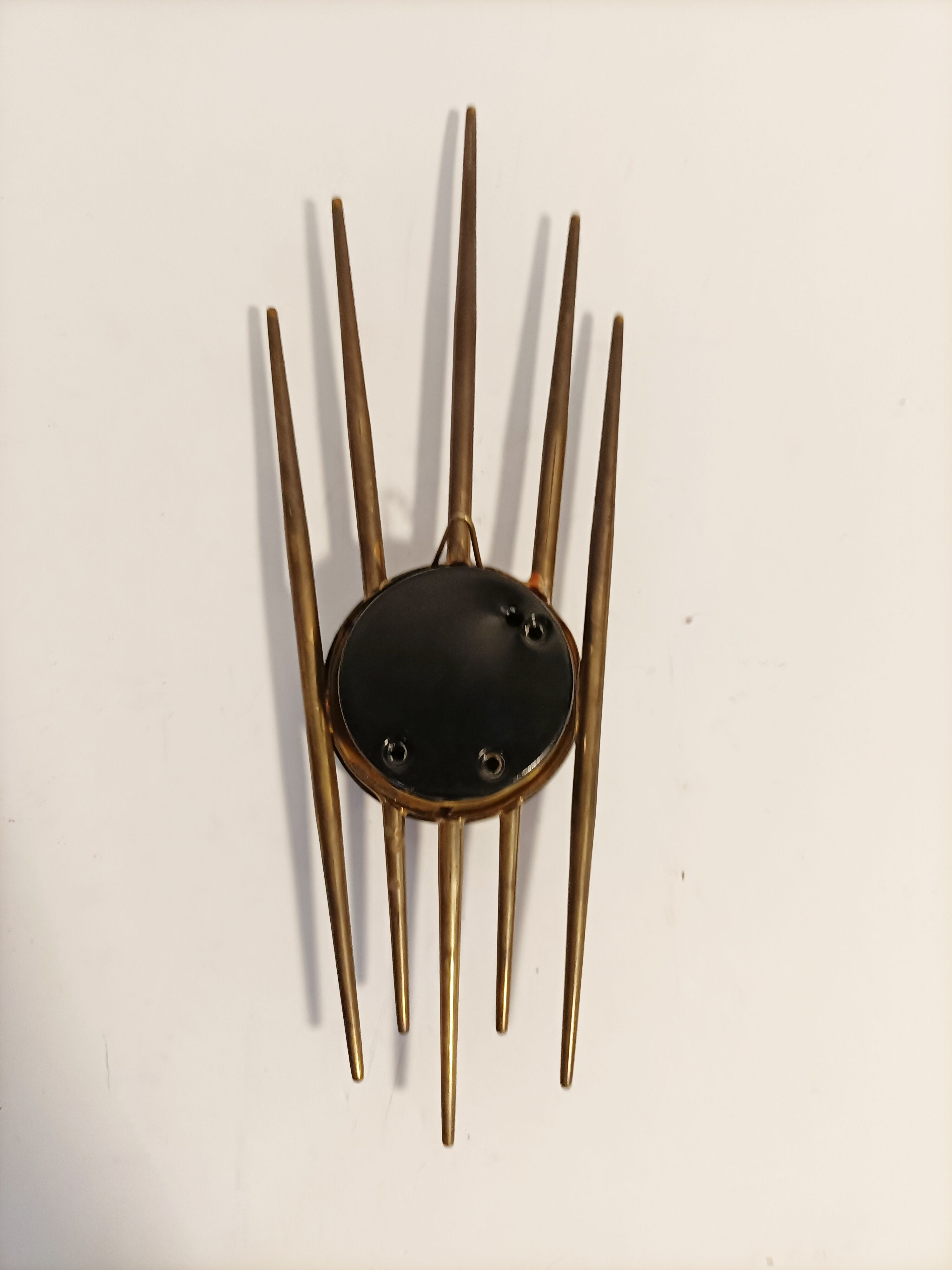 Miroir de chambre en laiton doré 1960