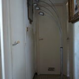 Floor lamp 5 branches inox base marble
