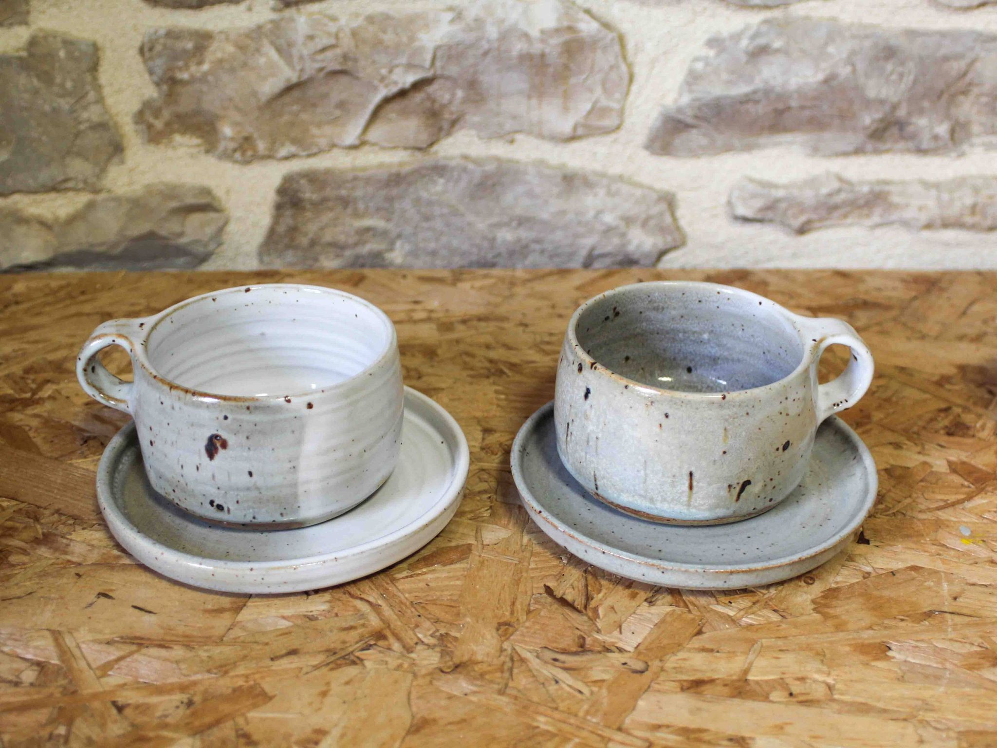 Glazed stoneware coffee service by Yvonne Seyve and Josiane Chaudet.
