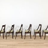 Set of six early 20th century Empire gondola chairs