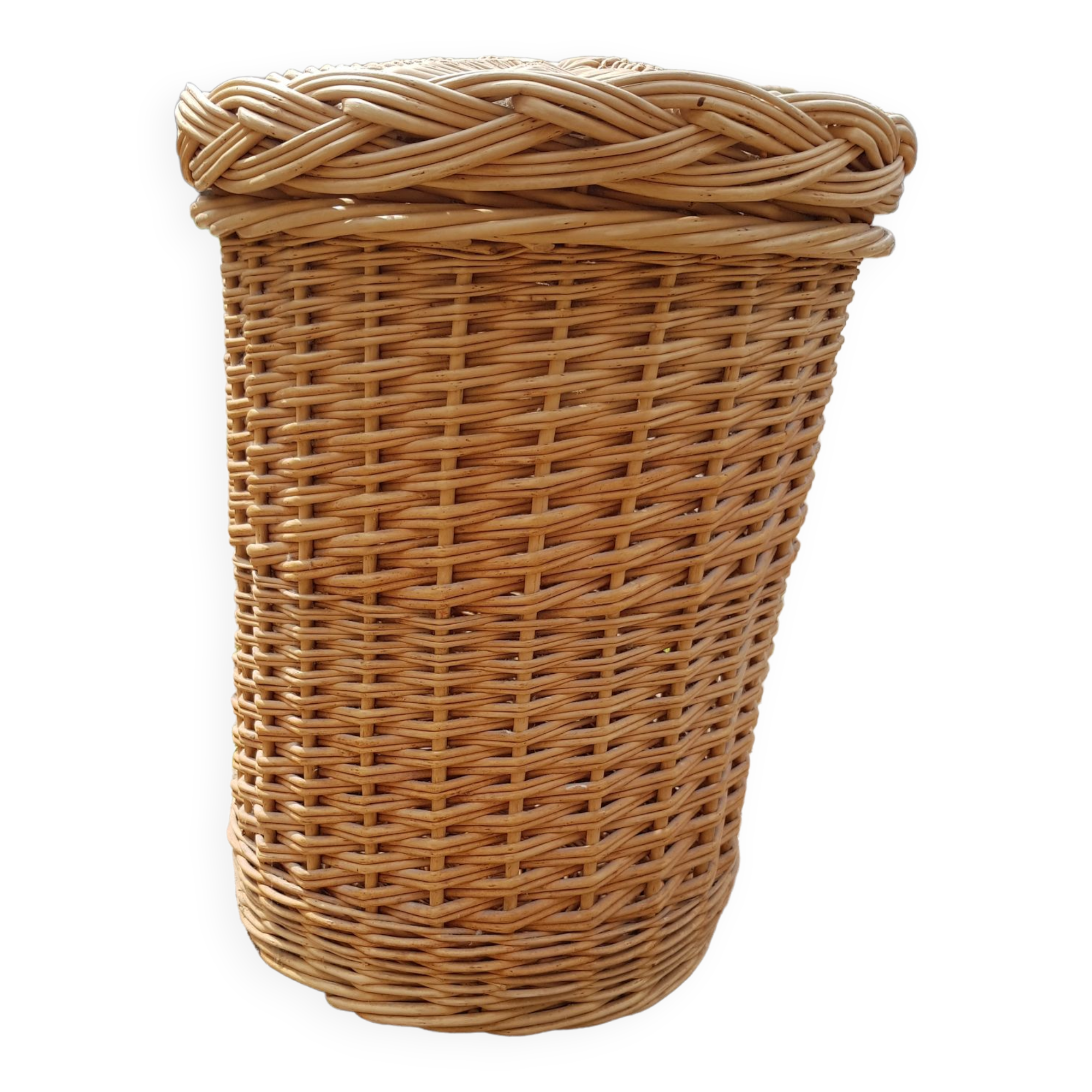 Rattan laundry basket