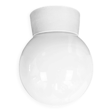 Lustre en porcelaine blanche vintage, années 1970