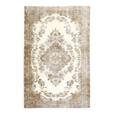 5x8 Brown & Cream Handmade Oriental Turkish Rug,166x252Cm