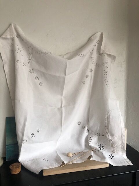 Vintage square tablecloth