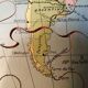 Geographical puzzle map South America - Monrocq Paris - Vintage