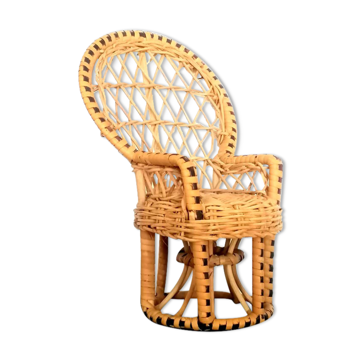 Emmanuelle armchair in miniature rattan