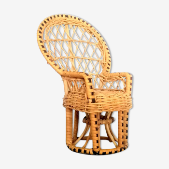 Fauteuil Emmanuelle en rotin miniature