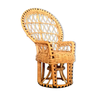 Emmanuelle armchair in miniature rattan