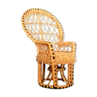 Fauteuil Emmanuelle en rotin miniature