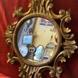 Miroir Napoléon III en bois sculpté