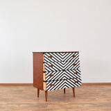 Mid-Century Danish Op-Art Chest of Drawers, 1960s.
