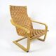Leather and beechwood armchair by Noboru Nakamura for Ikea, 1990s