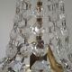 French Empire Style Bronze Single Montgolfier Crystal Basket Chandelier