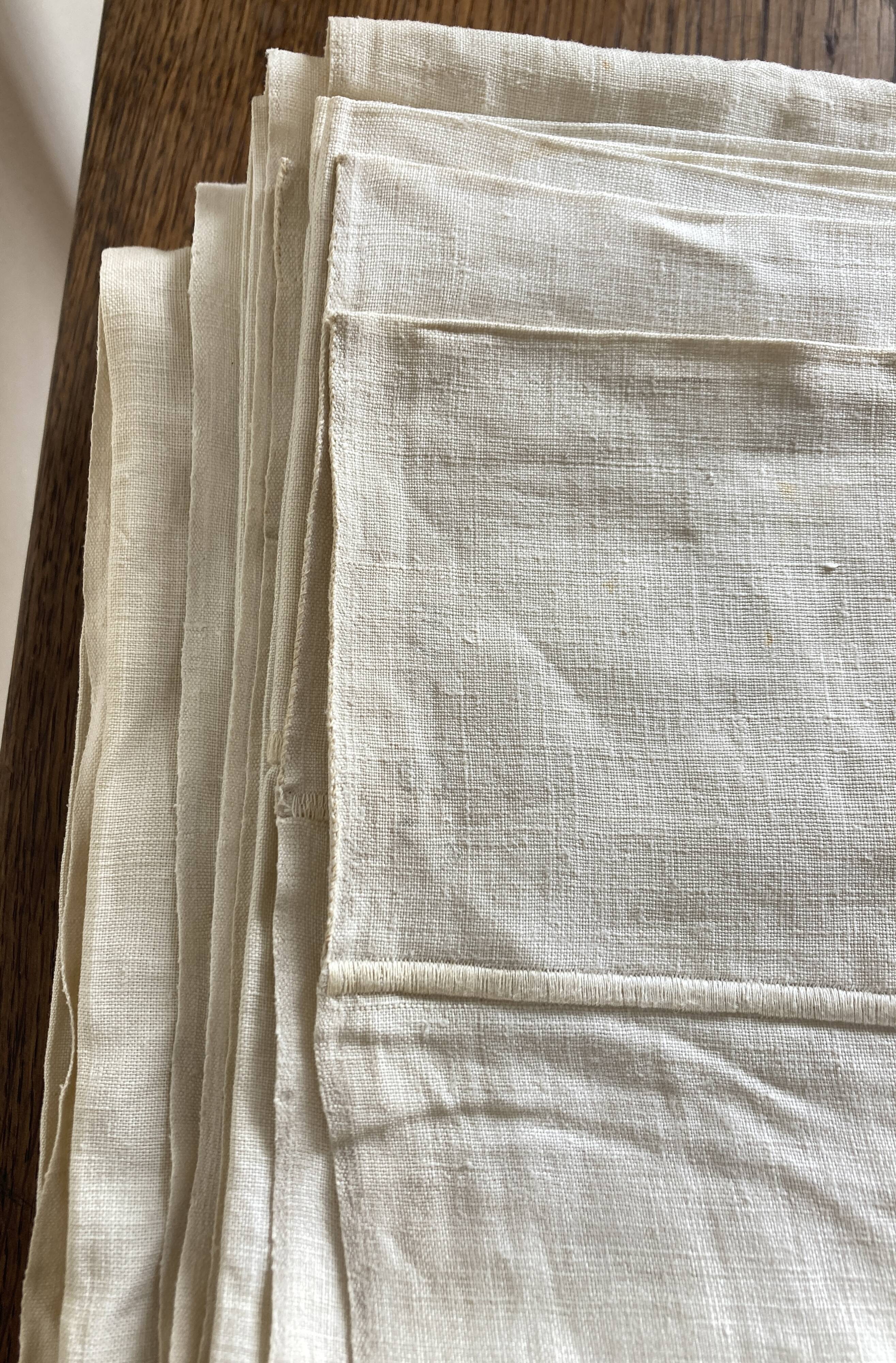 Drap de réserve 1960 en toile de lin brut 210x330