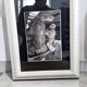 Black and white photo Cesar Baldaccini working on the framed centaur