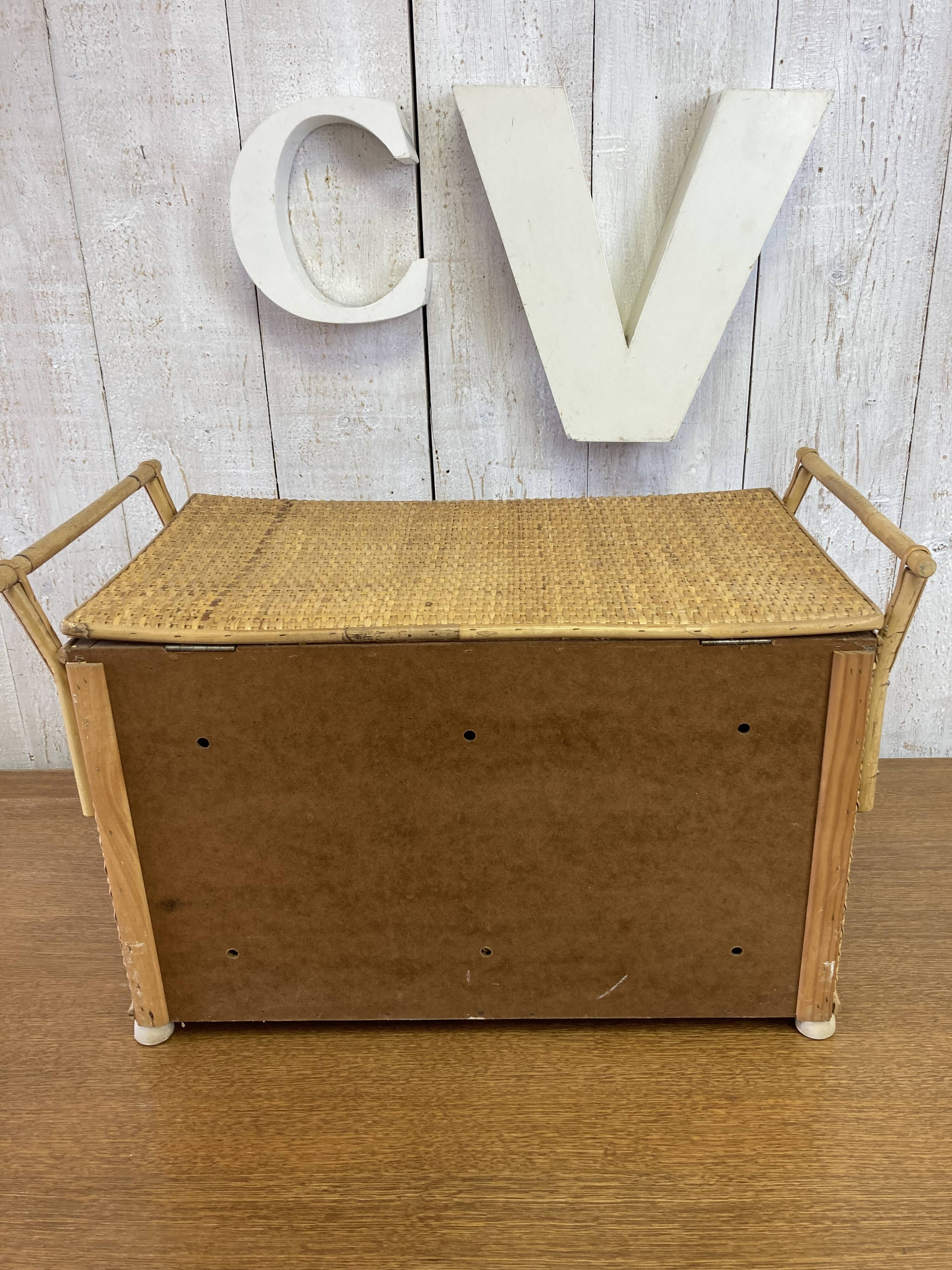 Vintage rattan chest