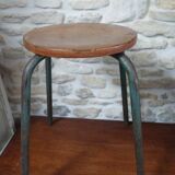 Wood and metal workshop stool