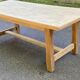 Renovated 1960s oak farmhouse dining table