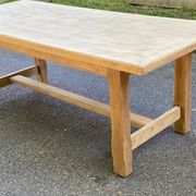 Table à manger de ferme rénovée en chêne des années 60