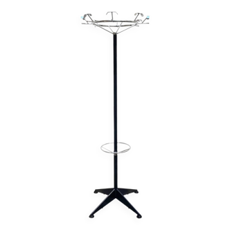 Velca Legnano coat rack in polished and black lacquered steel