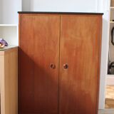 Teak-plated vintage sideboard body - France furniture - 60s