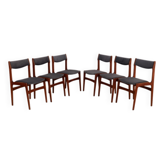 Ensemble de six chaises en teck, design danois, années 1960, production: Danemark
