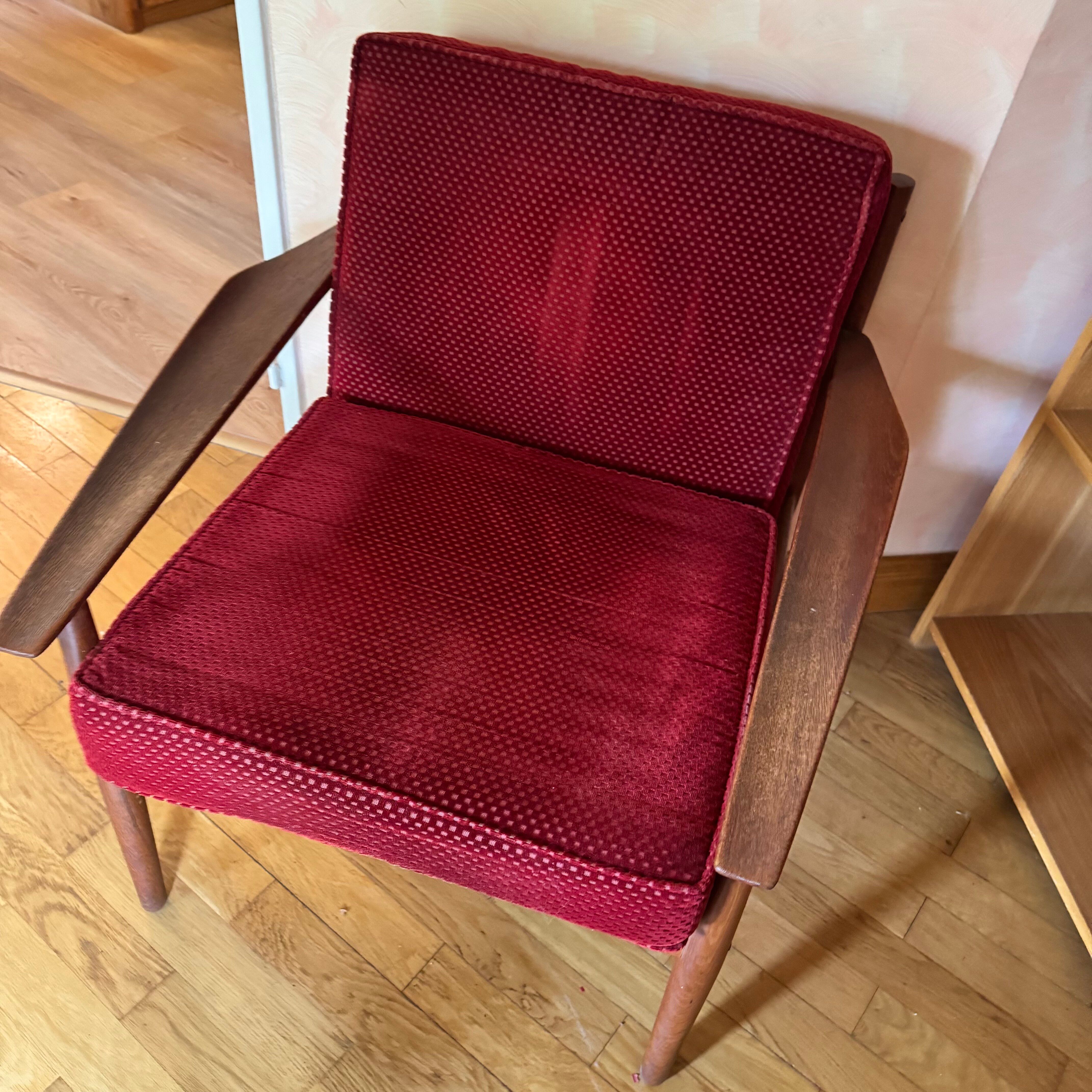 Sofa set with armchair and pouf by Arne Vodder for Glostrup.