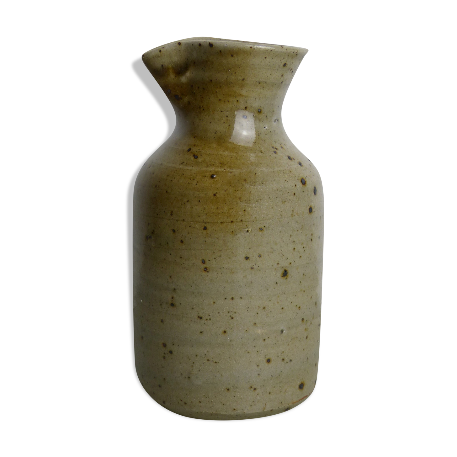 Vase ou pichet en grès pyrité gris/vert