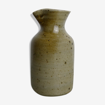Vase ou pichet en grès pyrité gris/vert