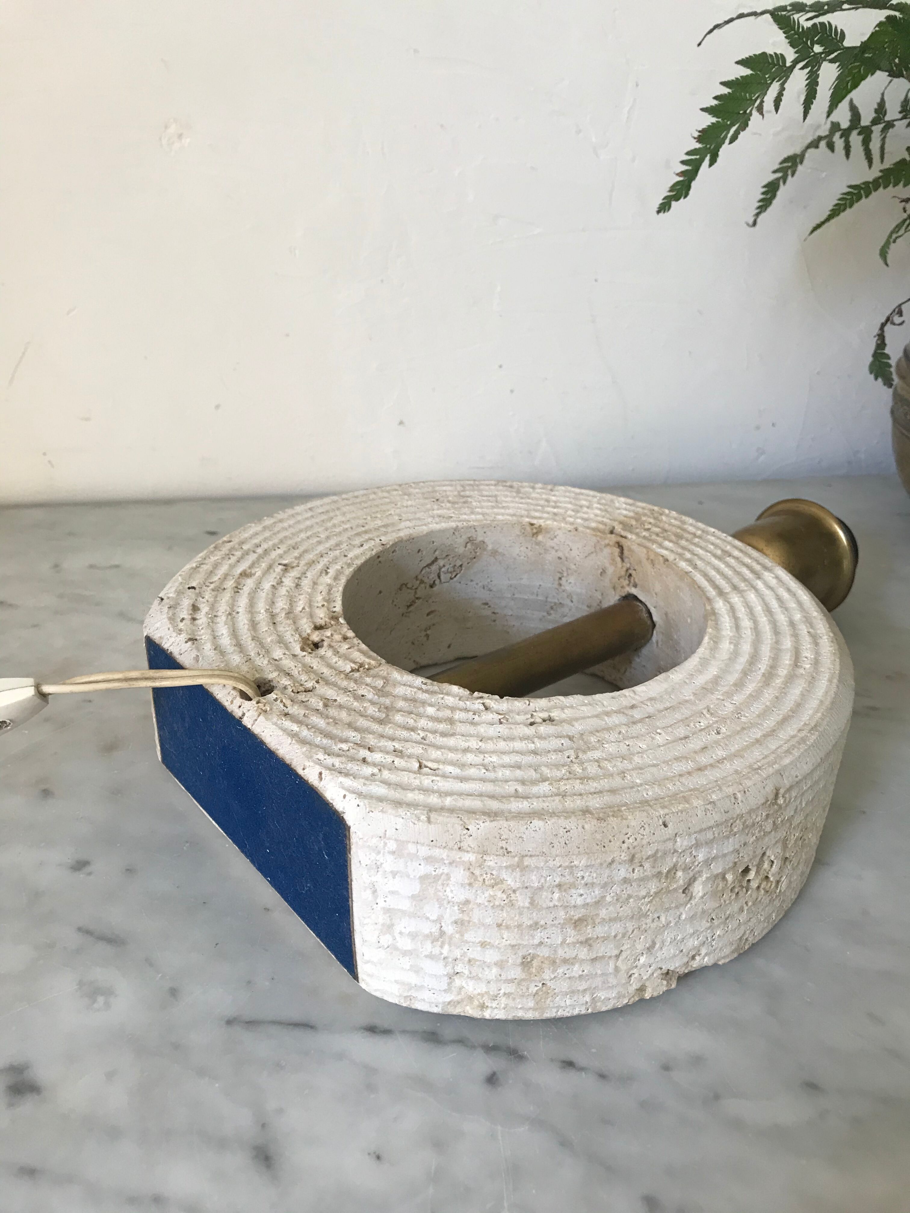 Vintage travertine lamp