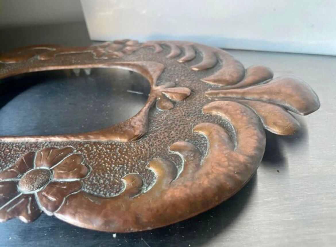 Art nouveau copper metal frame 31 cm x 19 cm
