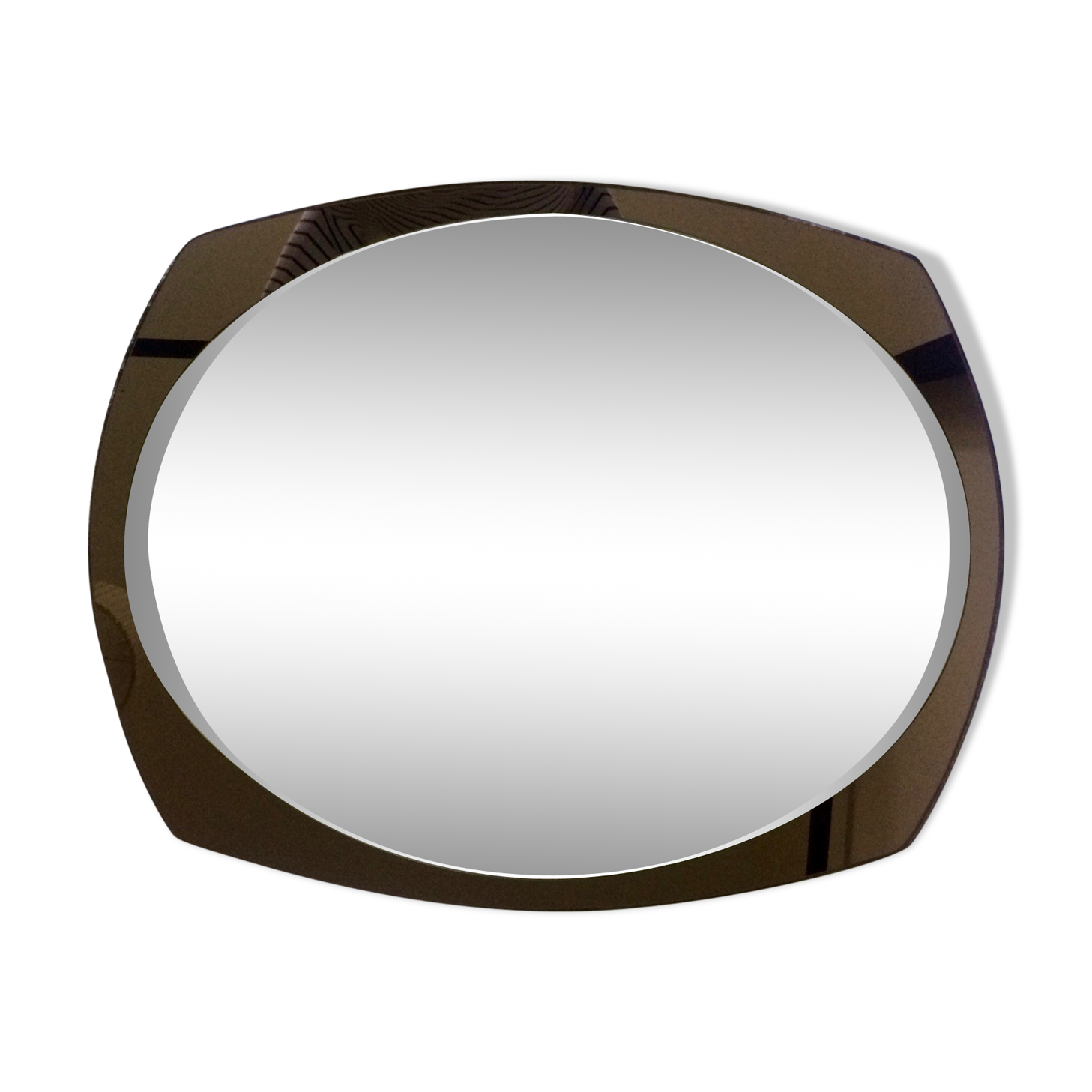 Italian tinted double mirror 72x58cm