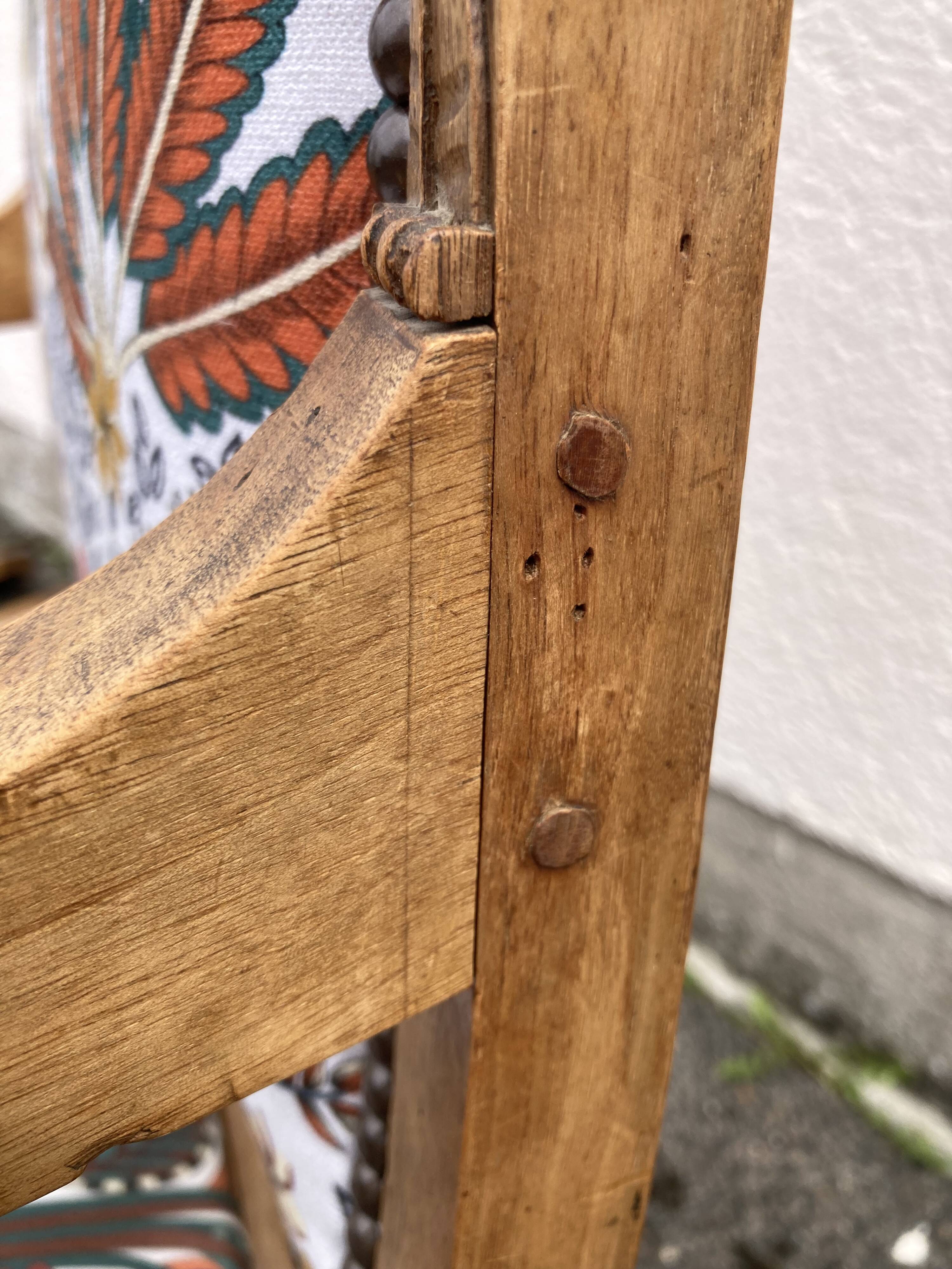 Set of four reupholstered Directoire period armchairs.