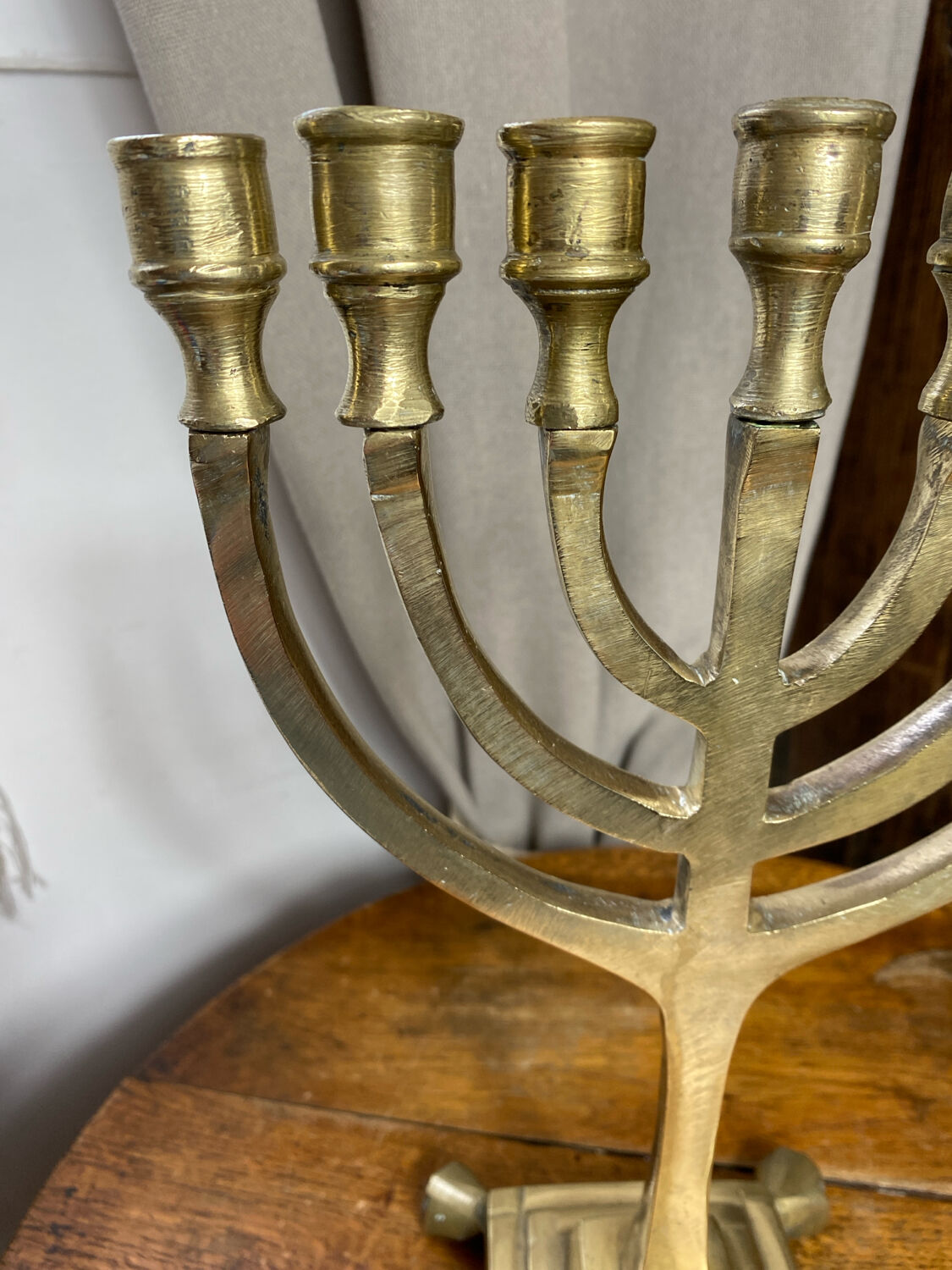 Seven-branched menorah in bronze