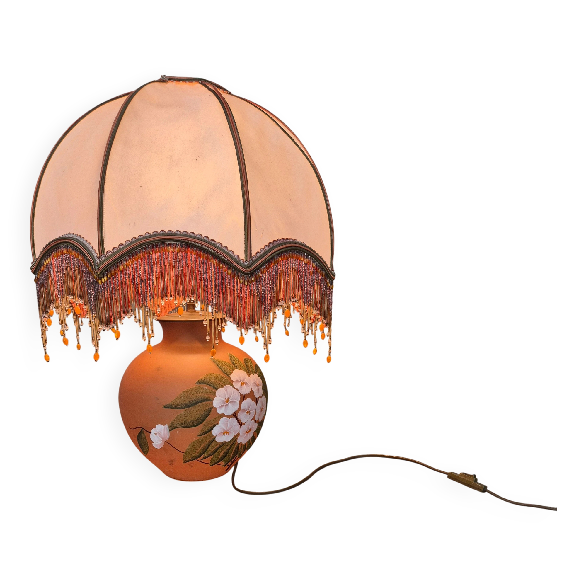 Bohemian glass table lamp