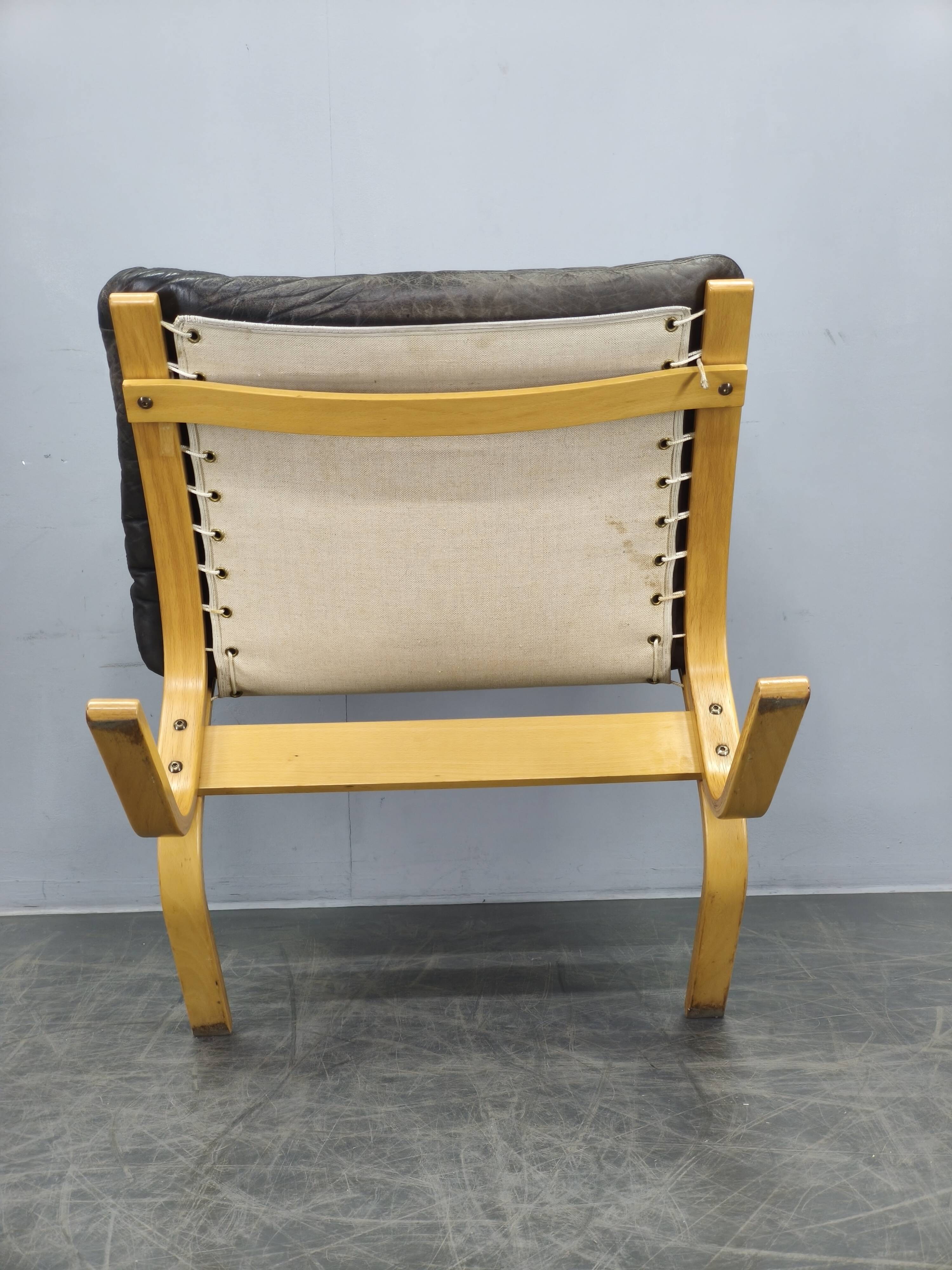 Ingmar Relling Siesta Lounge Chair in Leather, Norway, 1970s