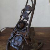 Art Nouveau wrought iron lamp