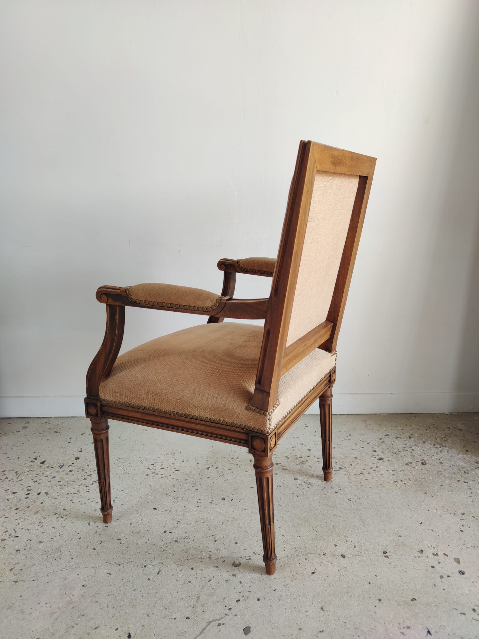 Louis XVI Jacob style armchair beige trim