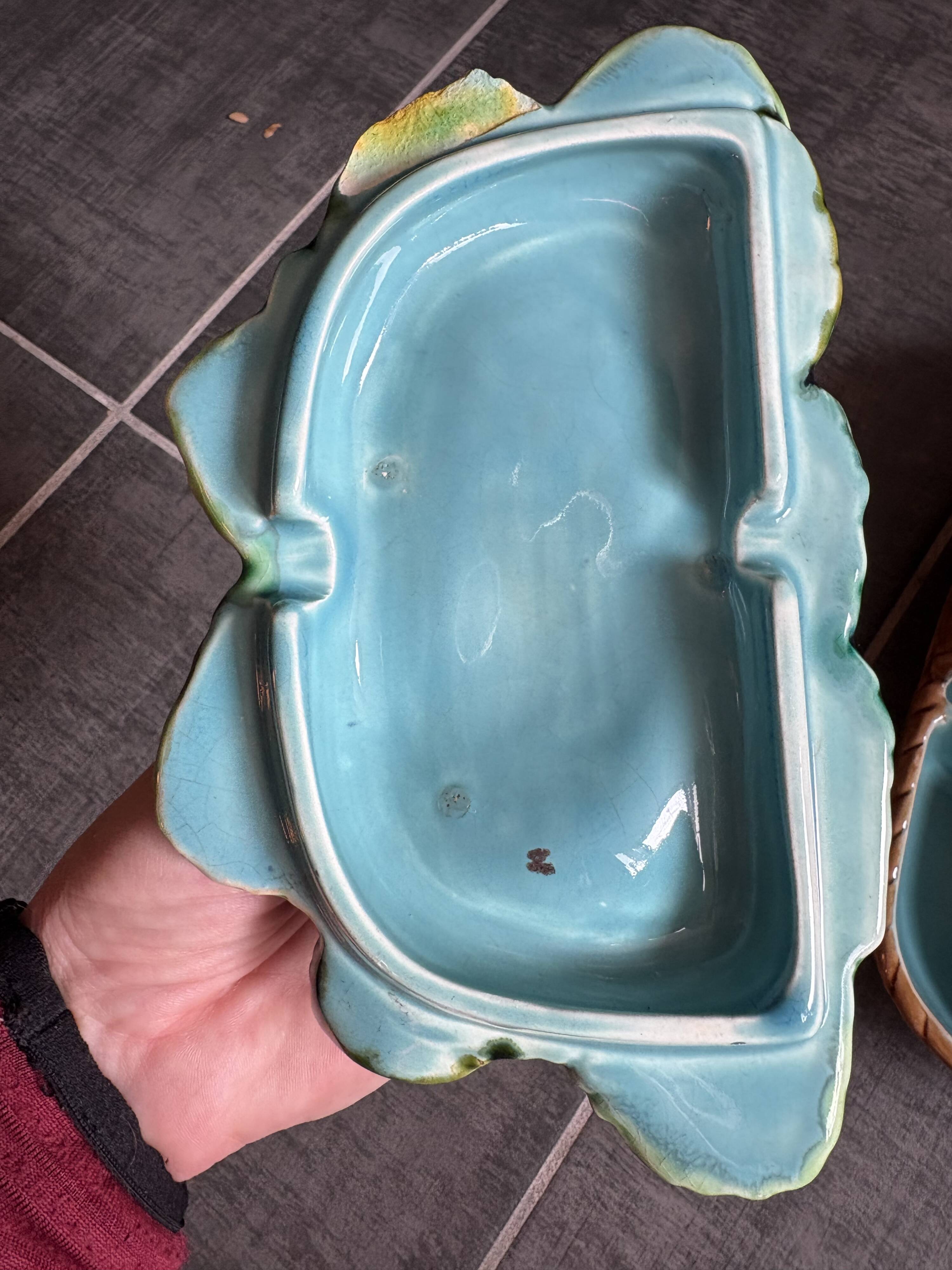 Rare Majolica Strawberry Basket - Sarreguemines 1521 - Circa 1880