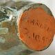 Small clay ceramic vase with glazes signed Sandrine, 2007
