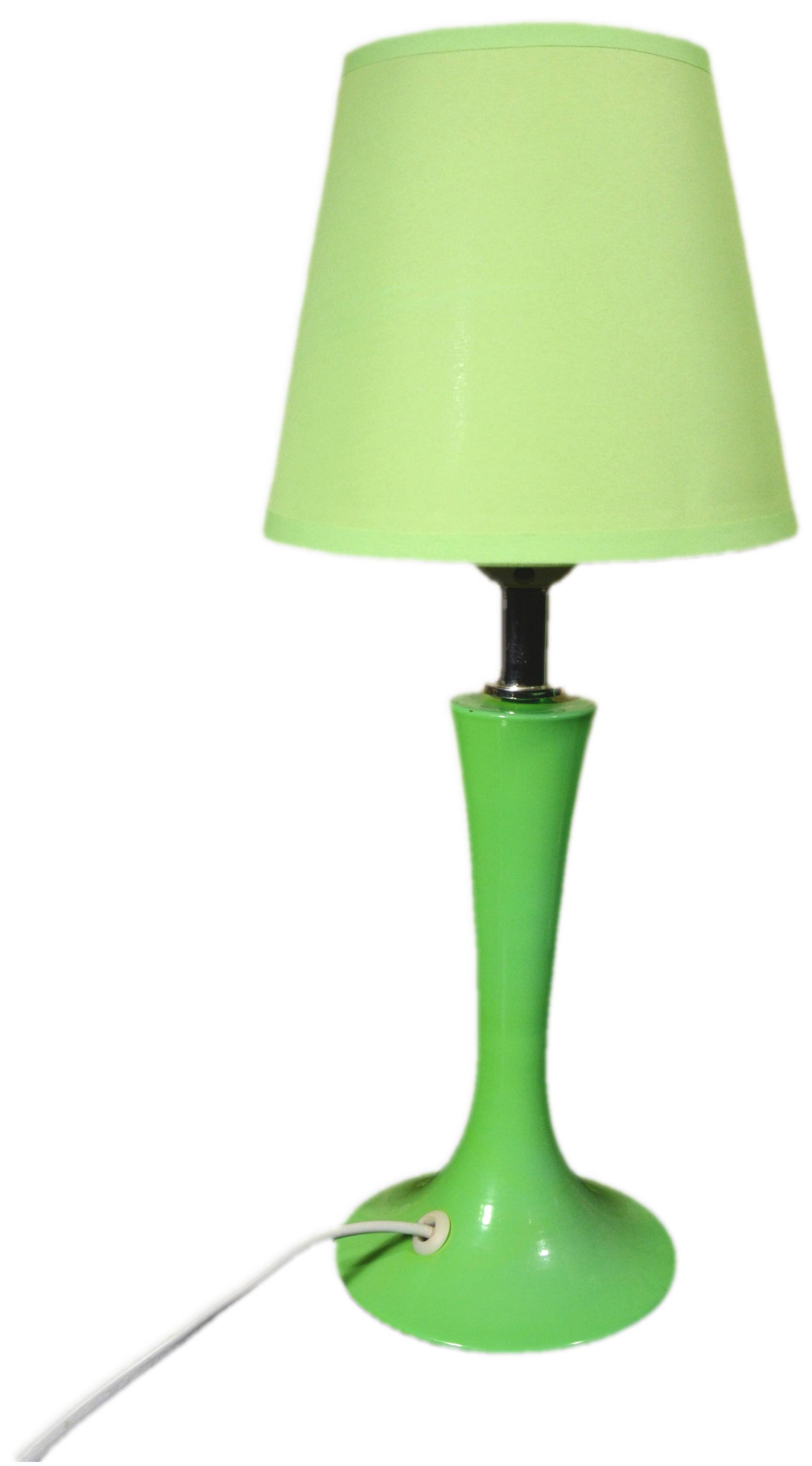 Green apple metal bedside lamp, in the style of Laurel.