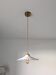Vintage suspension in lace opaline, elegant light fixture with soft light.