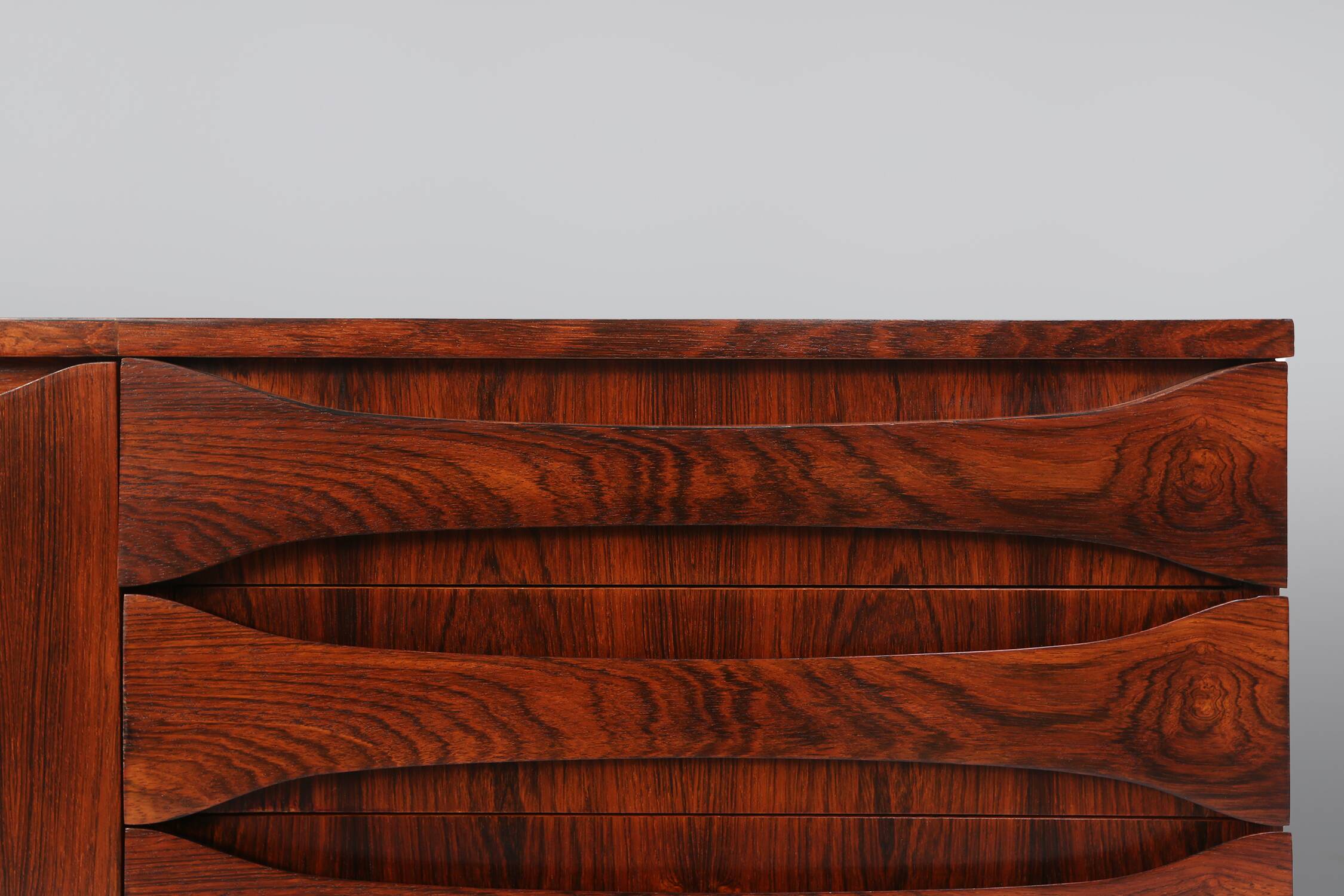 Belgian Mid-Century rosewood highboard 1960