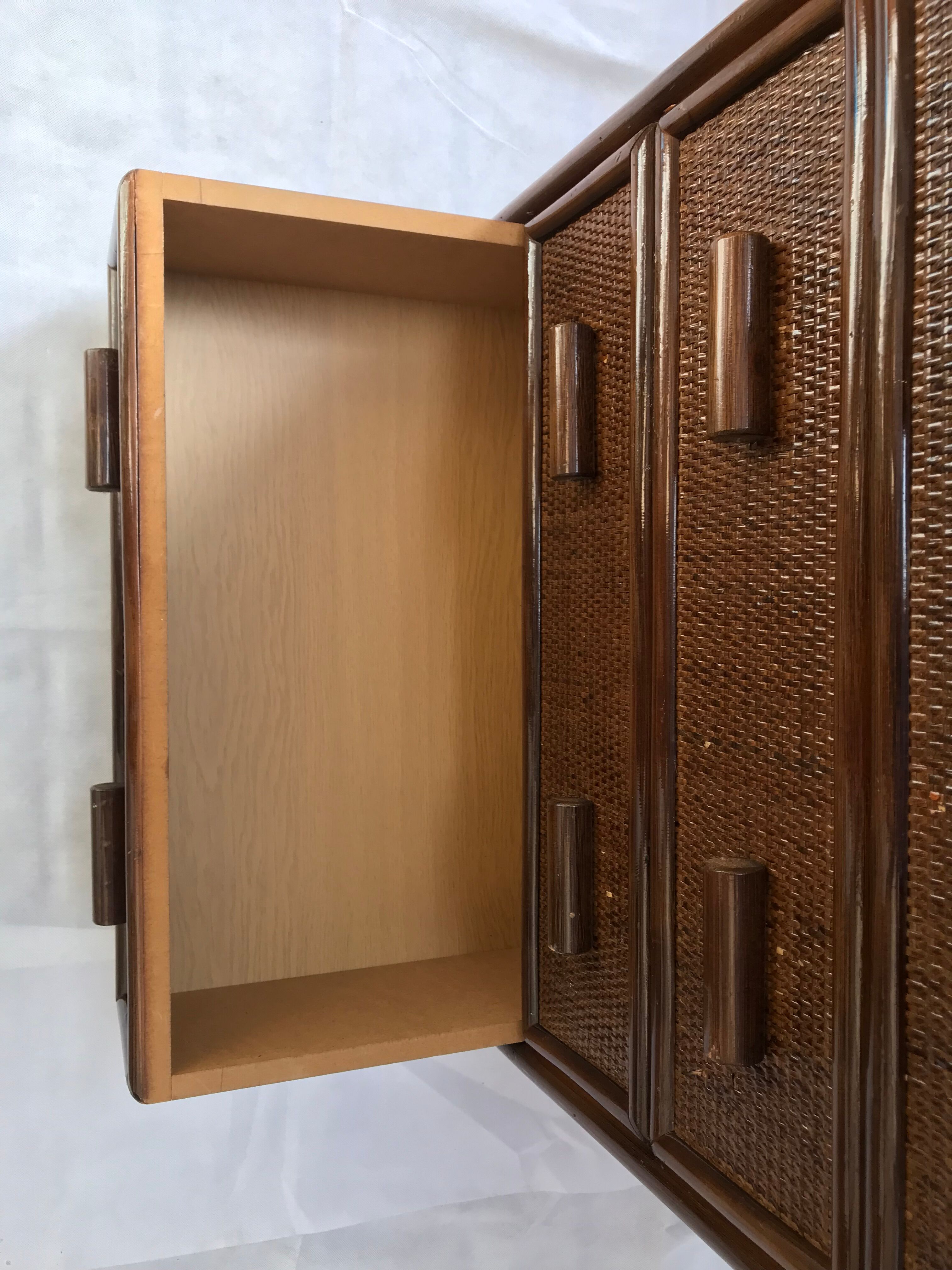 Rattan chest of drawers 7 drawers