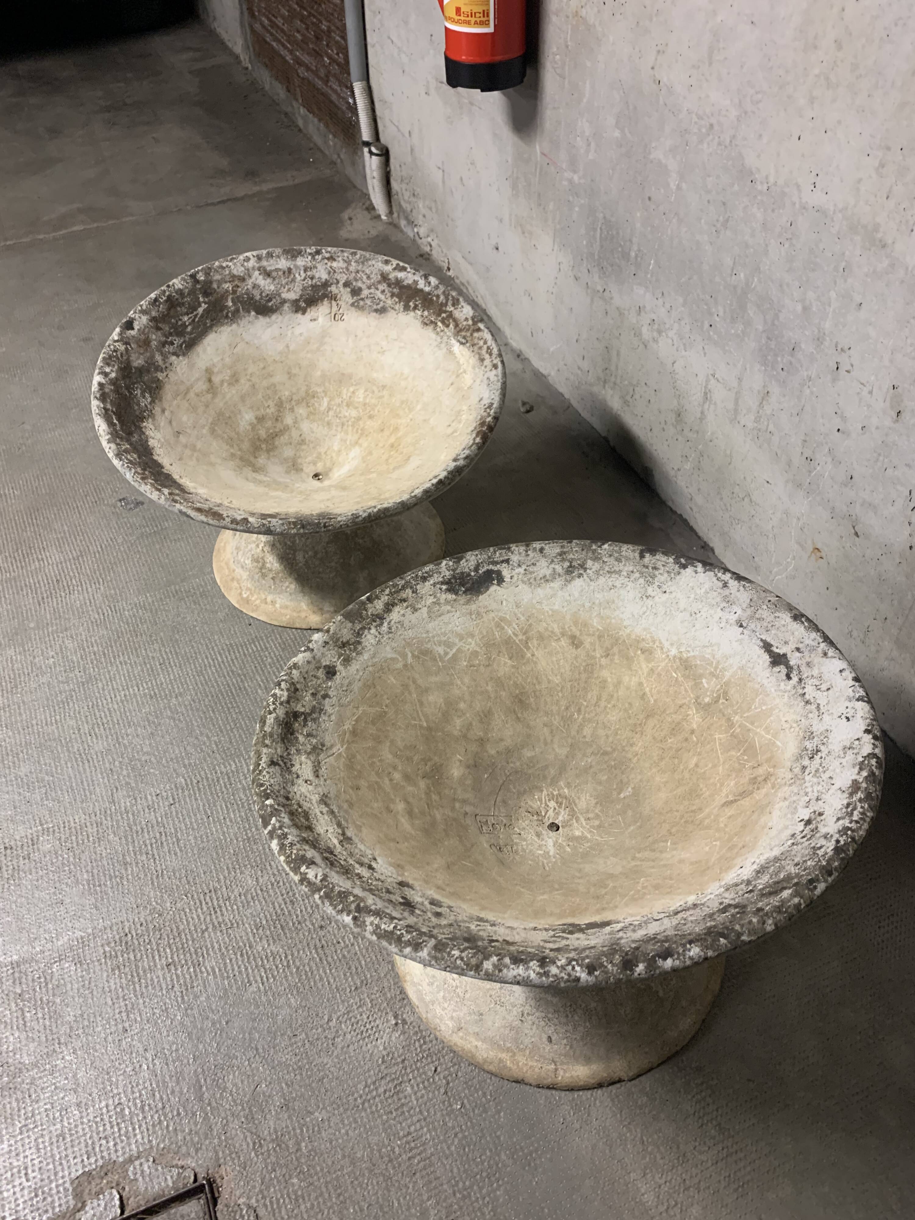 Pair of Willy Guhl Vintage Eternit Planter Basins