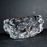 1960 Design ashtray bowl in blown crystal signed Cristal Paris France